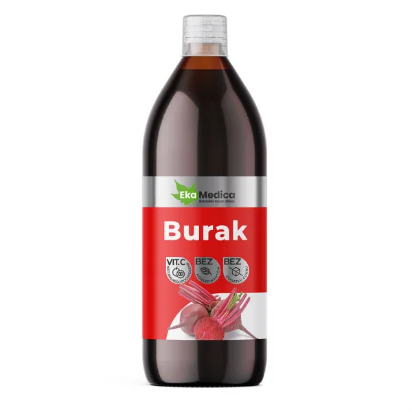2065 EkaMedica Burak 100% Sok płyn 1000ml - obrazek 1