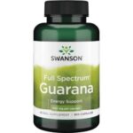 Guarana 500 mg Swanson Energia Pobudzenie Pamięć Koncentracja 100 kaps