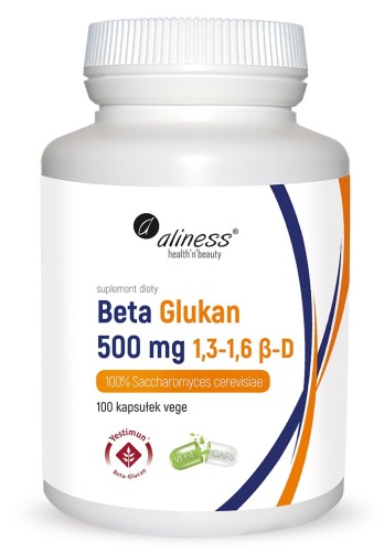 beta-glukan-packshot-net ALINESS BETA GLUKAN UKŁAD ODPORNOŚCIOWY TRAWIENIE 500mg 100k - obrazek 1