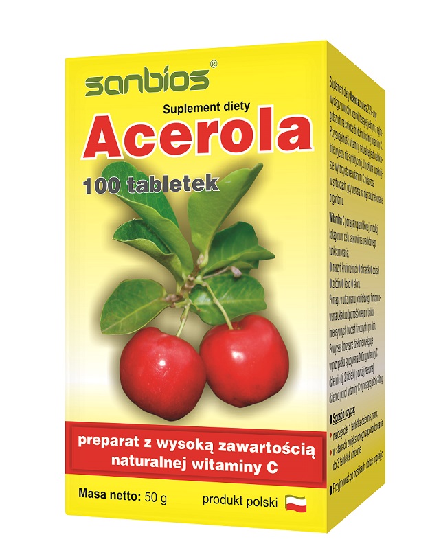 acerola_naturalna_witamica_c_owoc_aceroli Acerola 100 tabl. Sanbios – Sanbios - obrazek 1