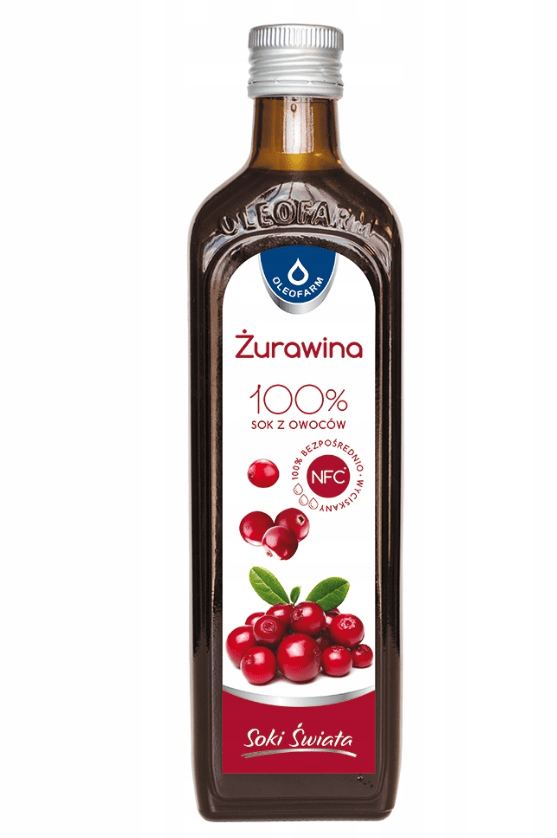 żurawina Żurawina 100% sok z owoców, 490ml - obrazek 1